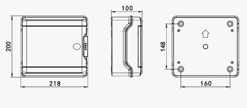 AT-9 Waterproof Distribution Box | 9 Way IP65 Bottom Opening