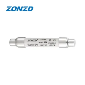 14x85mm 30~50A 1500VDC 50kA CFPV PV Solar Fuses