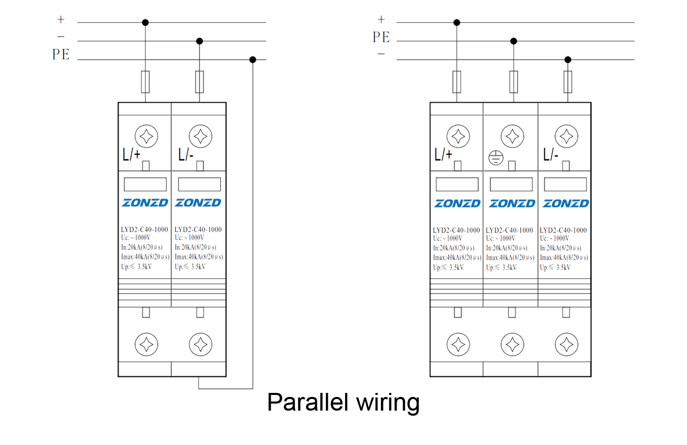 1000V DC SPD Wiring Diagram
