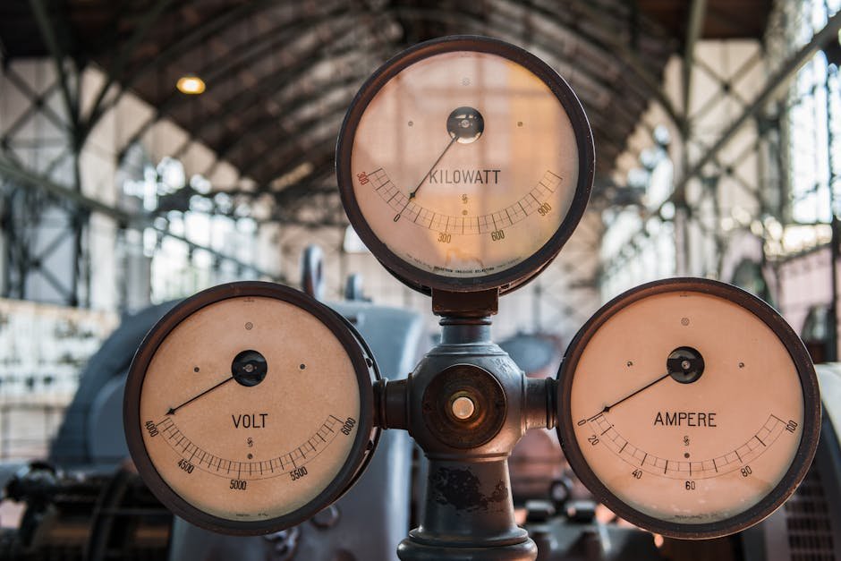 Surge protection device visual indicators showing operational status LED lights and mechanical flags for monitoring SPD health in solar installations