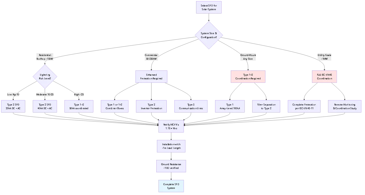Surge Protection for Solar Systems: SPD Type Selection Matrix 2025 - Process flow diagram