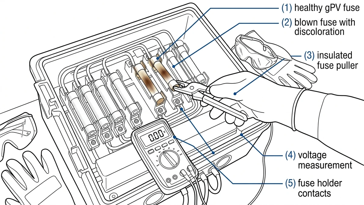gpv fuse replacement combiner box procedure feature