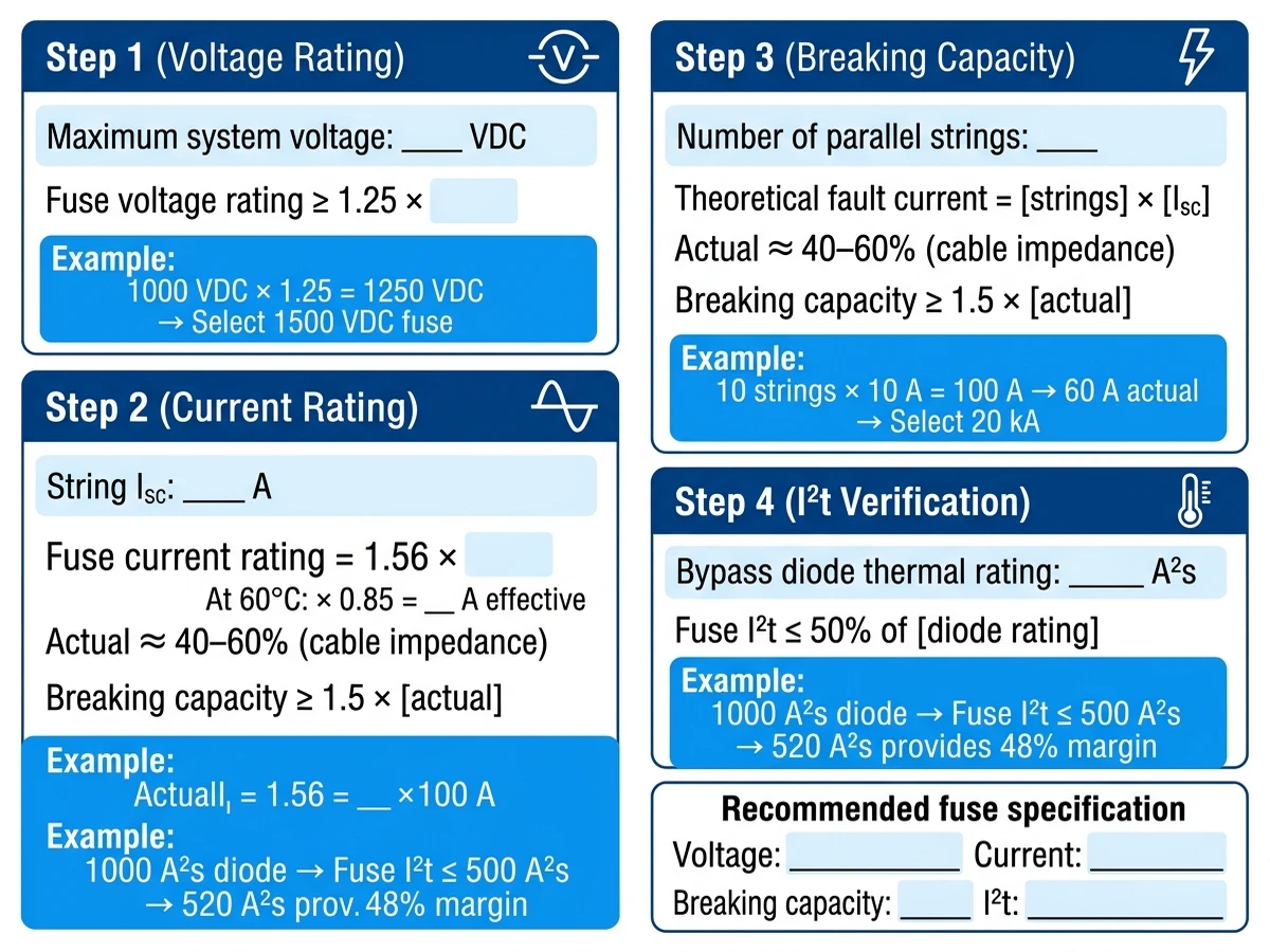 gpv fuse selection calculation worksheet four steps