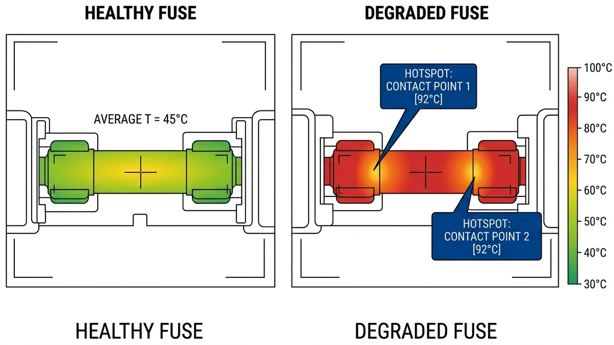 gpv fuse thermal comparison healthy vs degraded 01
