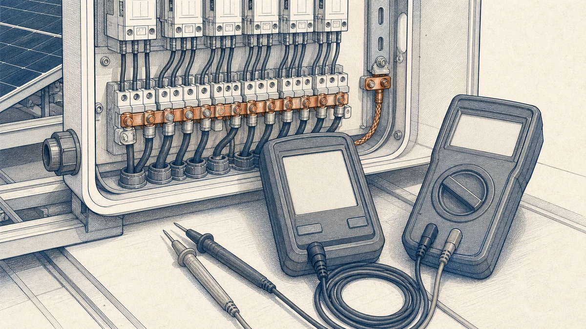 PV Combiner Box: test or measurement